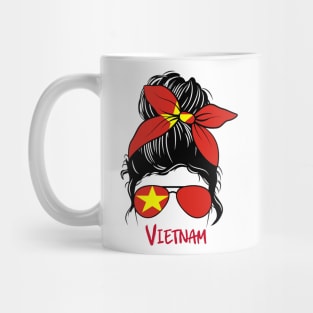 Vietnamese  Girl, Vietnamese  girlfriend, Vietnam Messy bun Mug